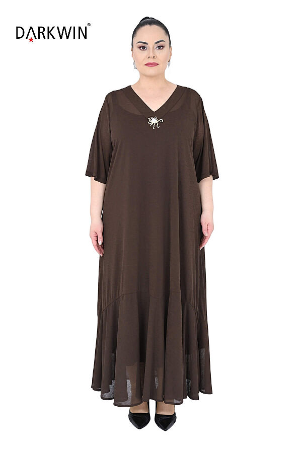 6814-06 DARKWIN ELBİSE KAHVE - 1