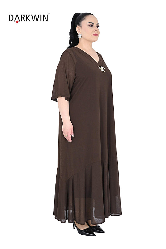 6814-06 DARKWIN ELBİSE KAHVE - DARKWIN (1)