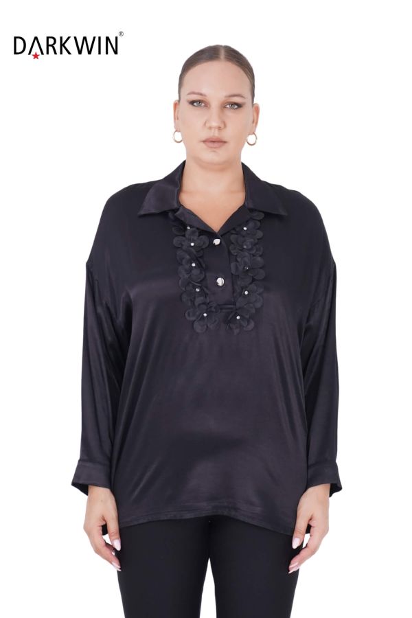 7401 MAYA LONGA BLUZ SIYAH - 1