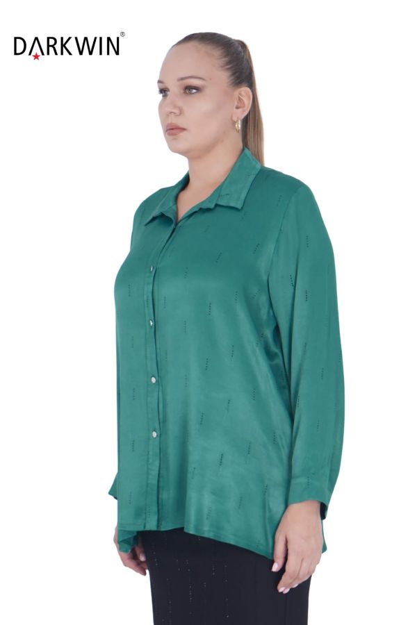 7403-4 MAYA LONGA GÖMLEK YESIL - 2