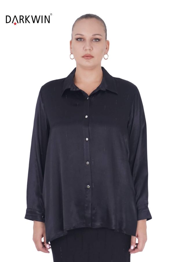 7403 MAYA LONGA GÖMLEK SIYAH - 1