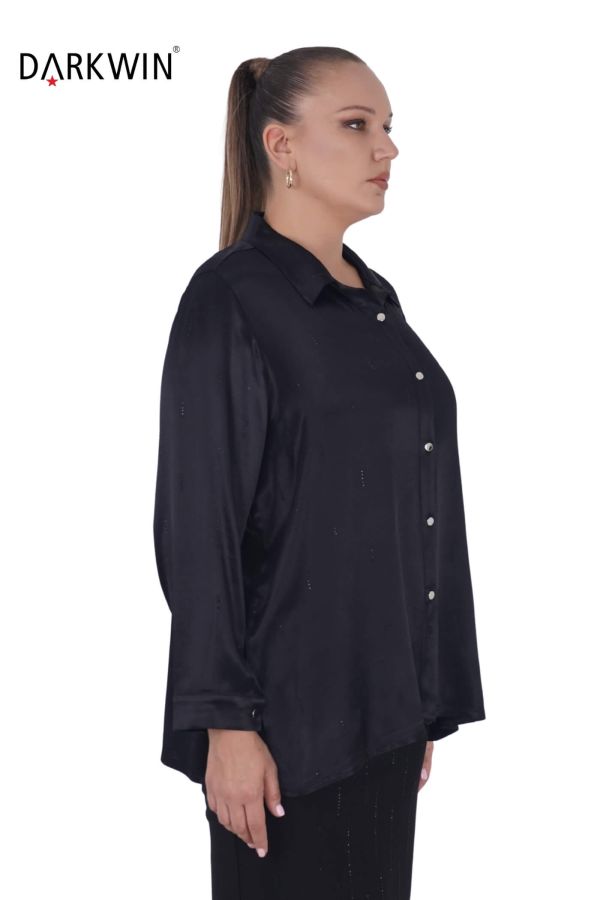 7403 MAYA LONGA GÖMLEK SIYAH - 2