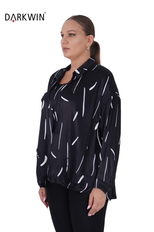 7404 MAYA LONGA BLUZ SIYAH - Maya Longa (1)