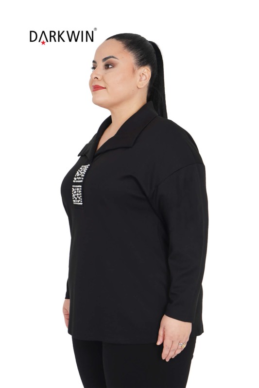 7405 MAYA LONGA BLUZ SIYAH - Maya Longa (1)