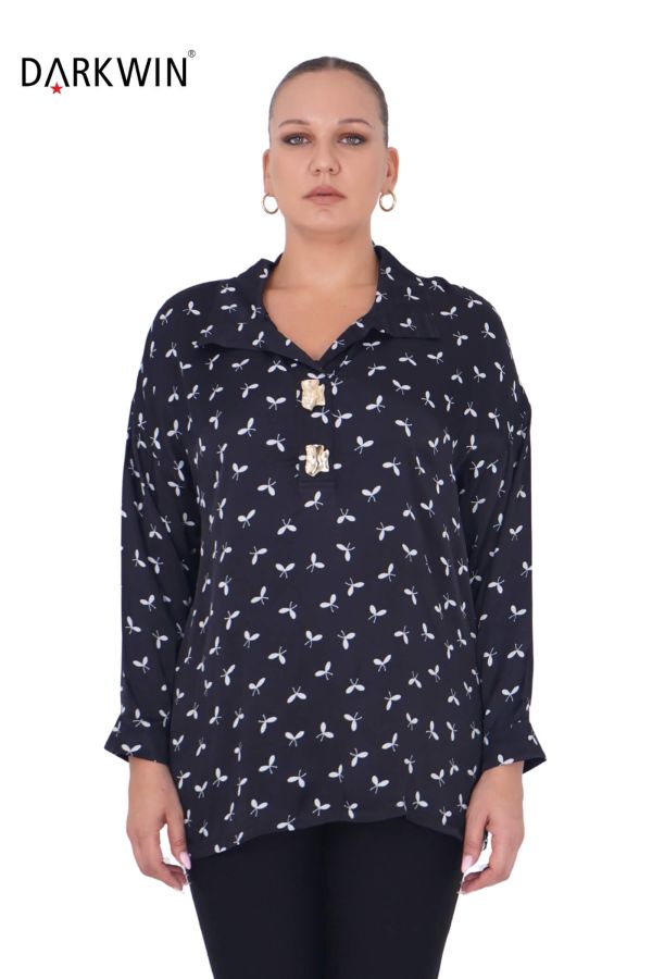 7408 MAYA LONGA BLUZ SIYAH - 1