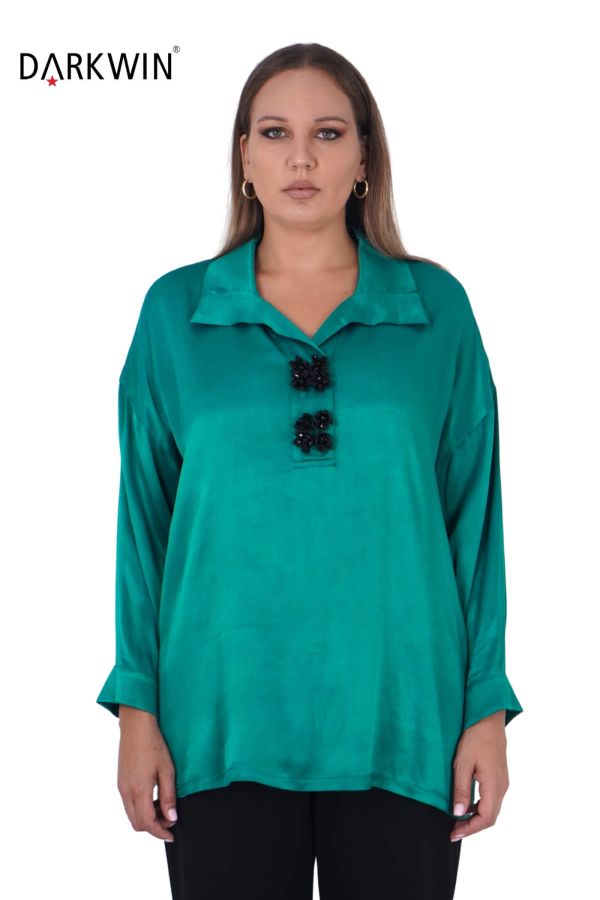 7409-4 MAYA LONGA BLUZ YESIL - 1