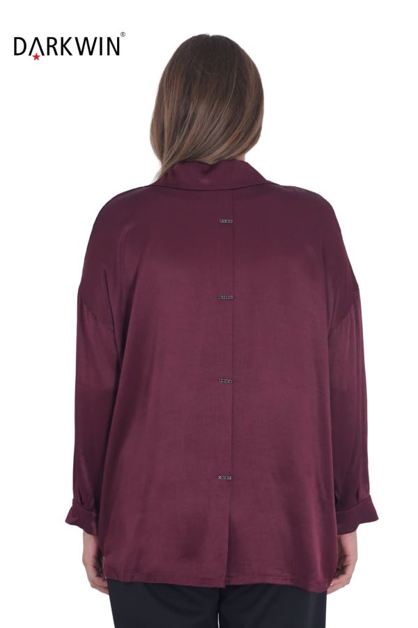 7409-8 MAYA LONGA BLUZ BORDO - 3