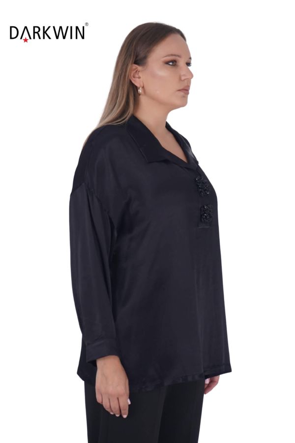 7409 MAYA LONGA BLUZ SIYAH - 2