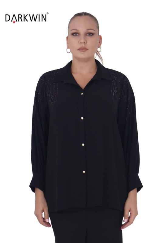 MAYA LONGA - 7410 MAYA LONGA GÖMLEK SIYAH