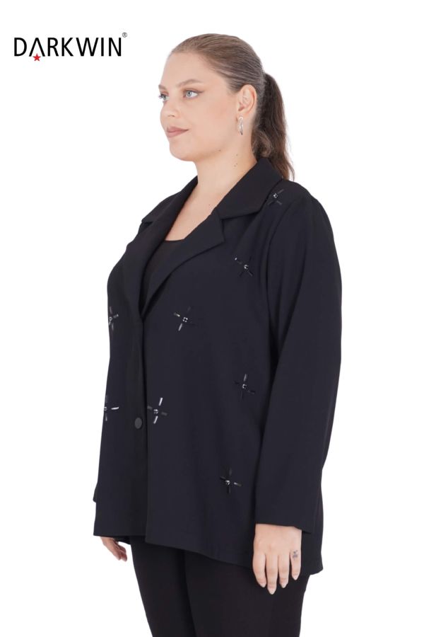 7604 MAYA LONGA CEKET SIYAH - 2