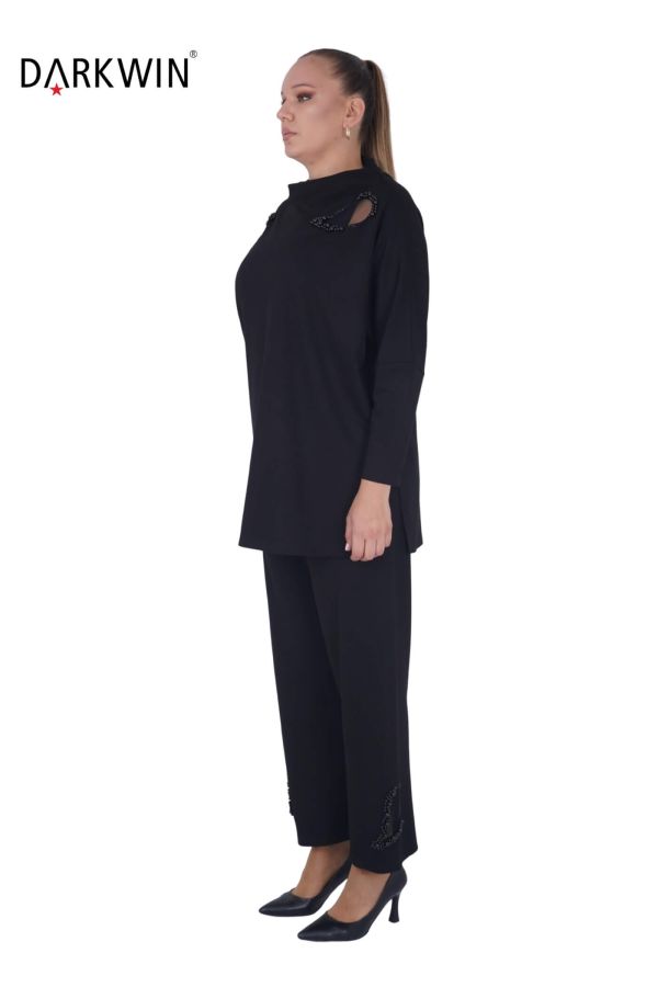 7704 MAYA LONGA BLUZ-PANTOLON SIYAH - 2
