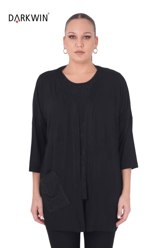 Darkwin - 7802-1 DARKWIN HIRKA-BLUZ SIYAH