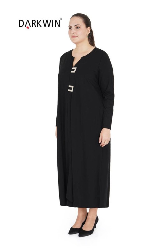 7803 MAYA LONGA ELBİSE SIYAH - MAYA LONGA (1)