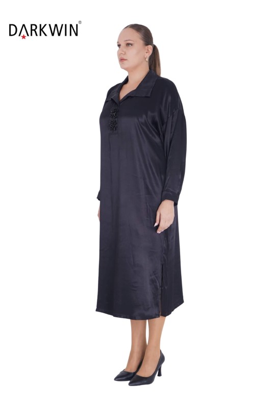 7806 MAYA LONGA ELBİSE SIYAH - MAYA LONGA (1)