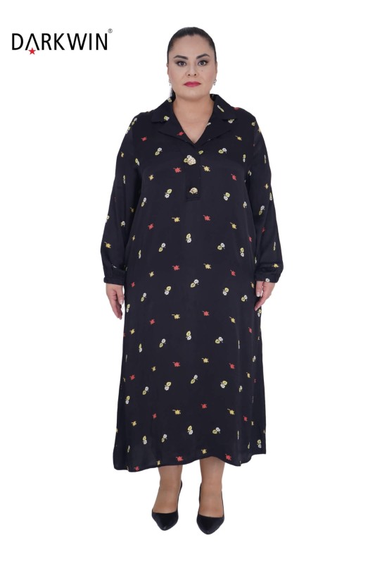 7808 MAYA LONGA ELBİSE SIYAH - MAYA LONGA