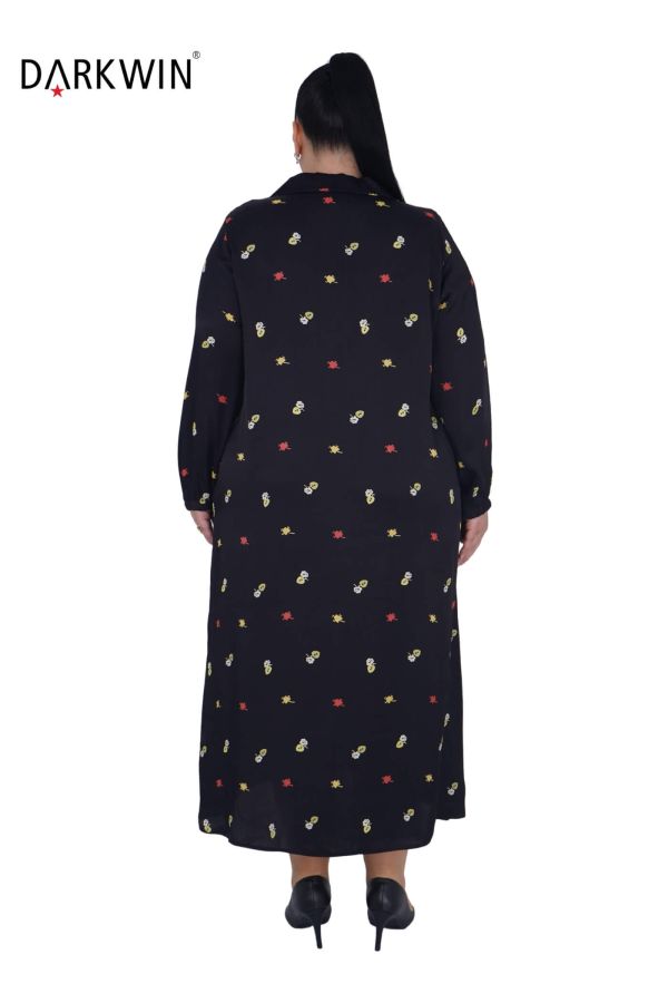 7808 MAYA LONGA ELBİSE SIYAH - 3