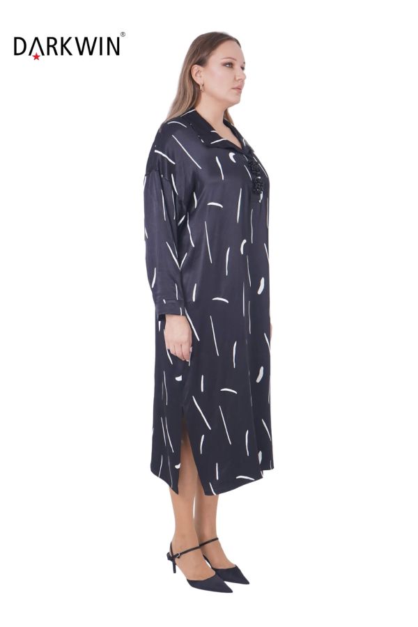 7810 MAYA LONGA ELBİSE SIYAH - 2