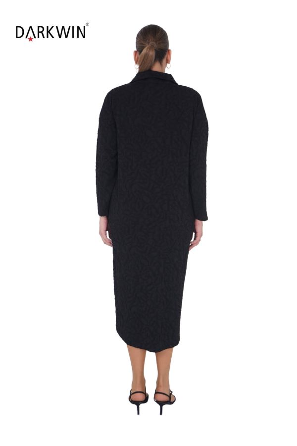 7811 MAYA LONGA ELBİSE SIYAH - 3