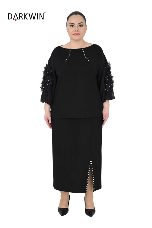 7906-1 DARKWIN BLUZ-ETEK SIYAH - DARKWIN