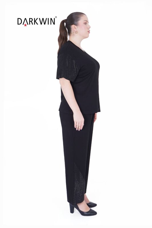 7911-1 DARKWIN BLUZ-PANTOLON SIYAH - 3