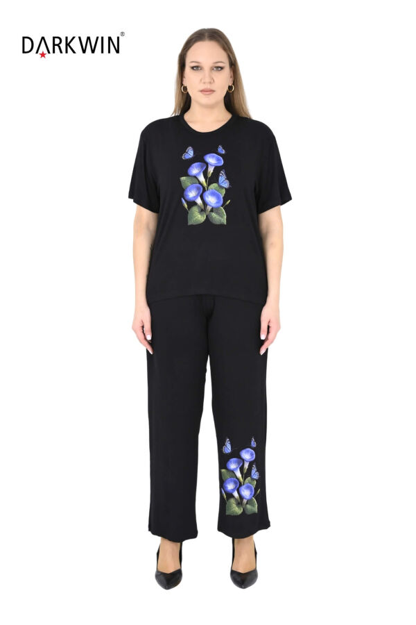 7914-1 DARKWIN BLUZ-PANTOLON SIYAH - 1
