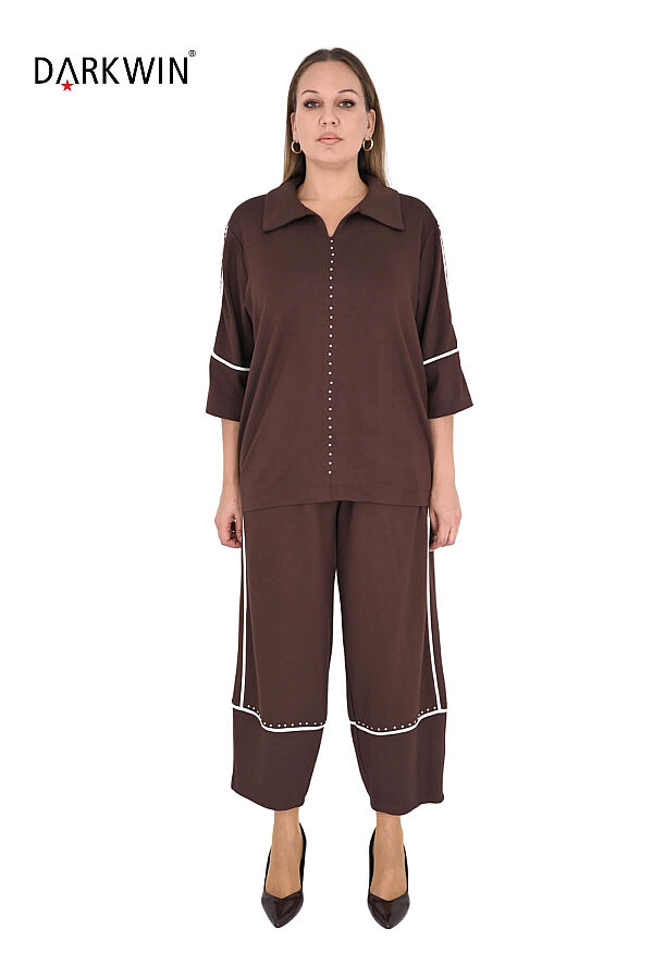 8000-4 DARKWIN BLUZ-PANTOLON KAHVE - 1
