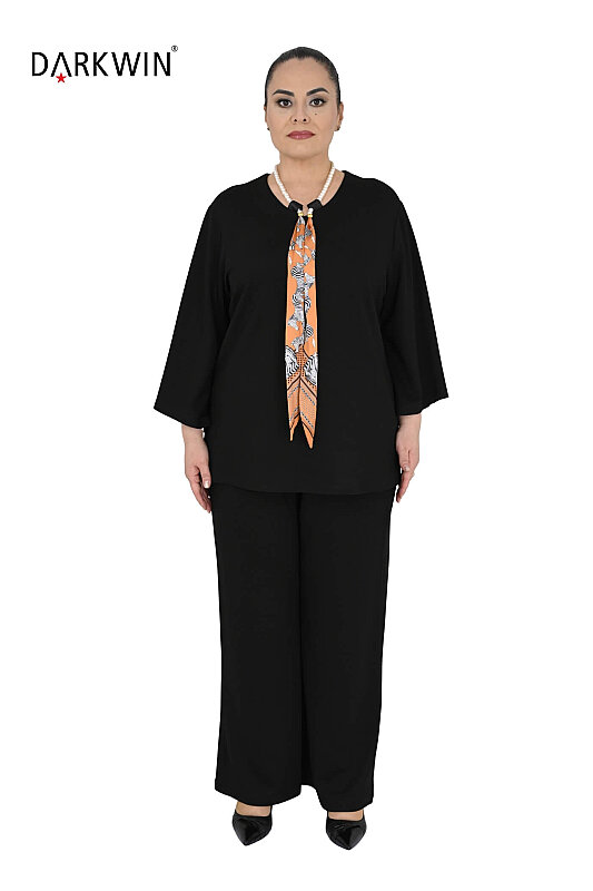 8001-1 DARKWIN BLUZ-PANTOLON SIYAH - DARKWIN