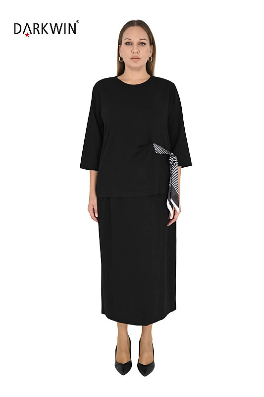 8002-1 DARKWIN BLUZ-PANTOLON SIYAH - DARKWIN