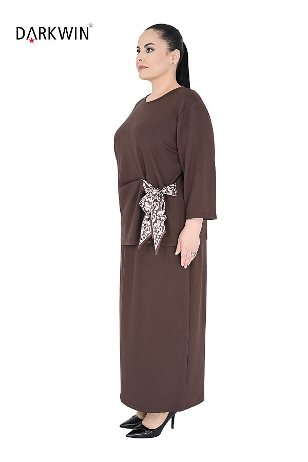 8002-4 DARKWIN BLUZ-PANTOLON KAHVE - 2