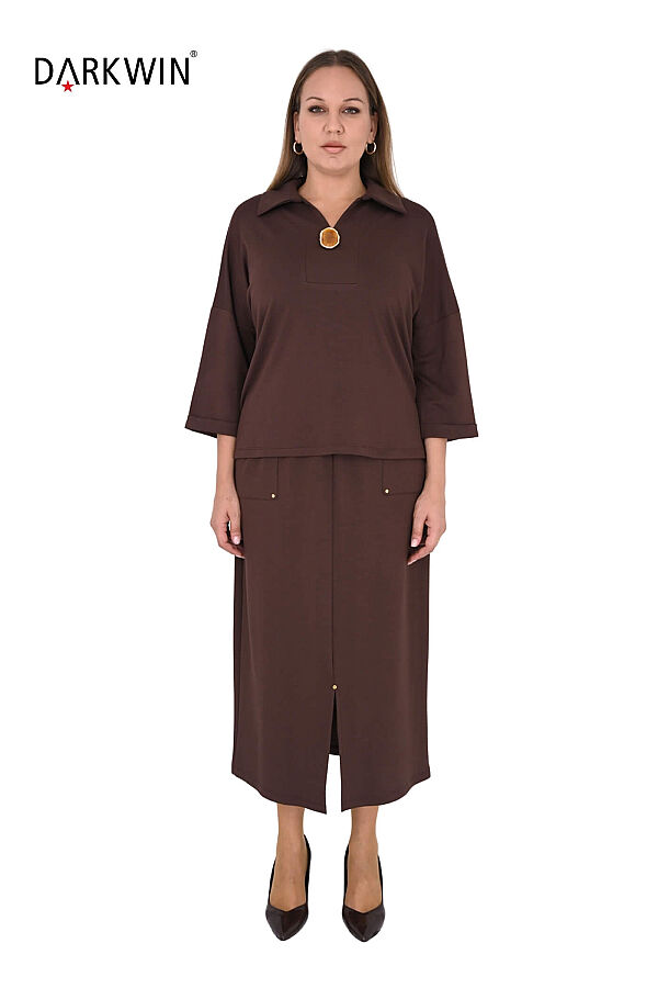 8003-4 DARKWIN BLUZ-PANTOLON KAHVE - 1