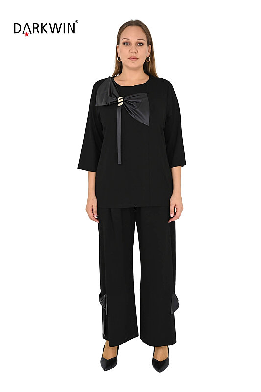 8005-1 DARKWIN BLUZ-PANTOLON SIYAH - DARKWIN