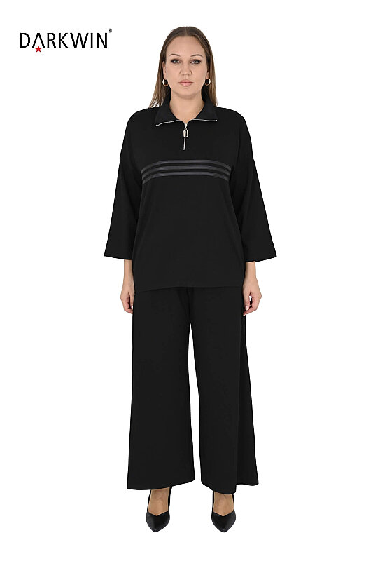 8006-1 DARKWIN BLUZ-PANTOLON SIYAH - DARKWIN