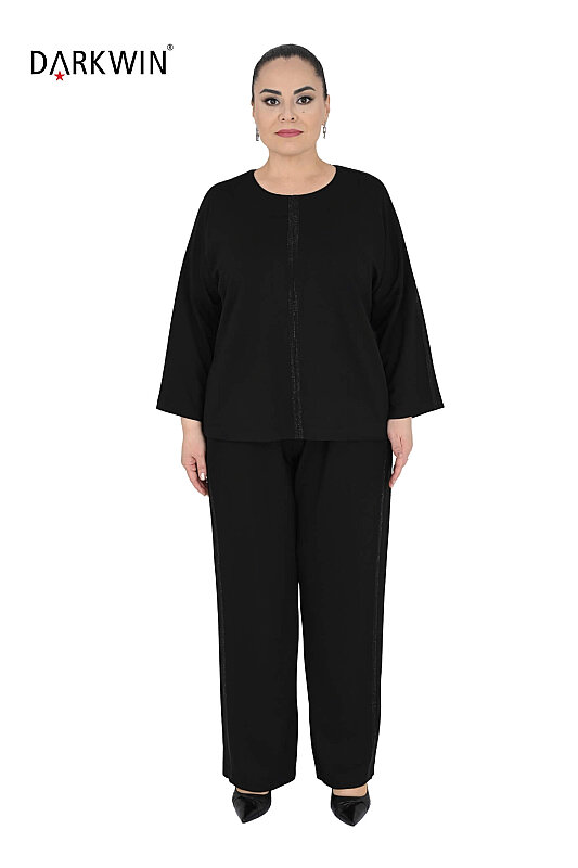 8010-1 DARKWIN BLUZ-PANTOLON SIYAH - DARKWIN