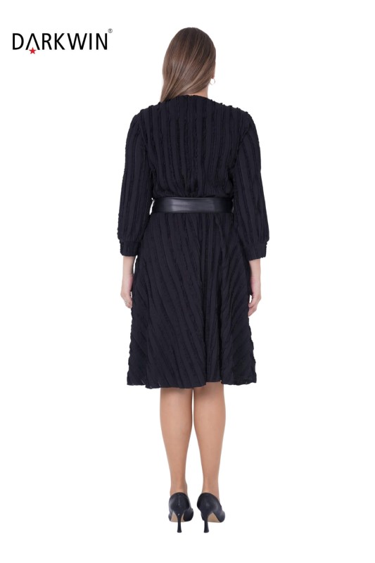 9033 DARKWIN ELBİSE SIYAH - Thumbnail