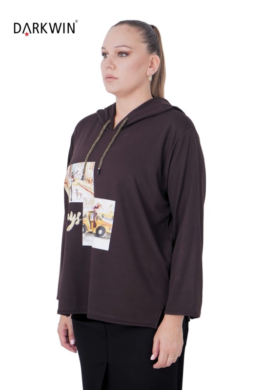 9039 CNG BLUZ BROWN - Thumbnail
