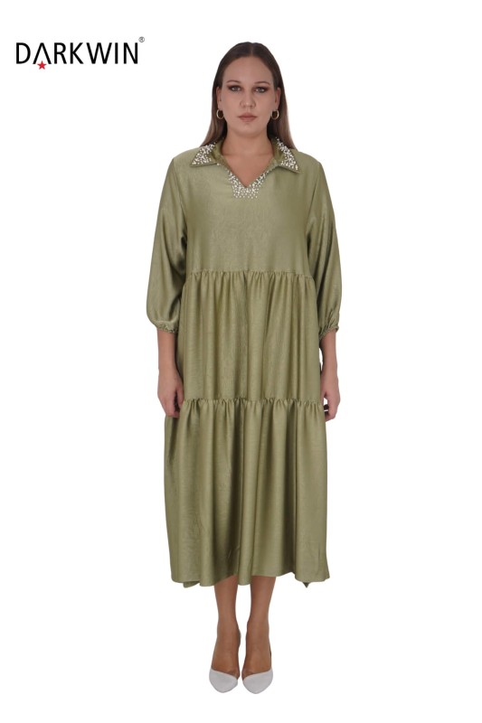 9041 DARKWIN ELBİSE YESIL - DARKWIN