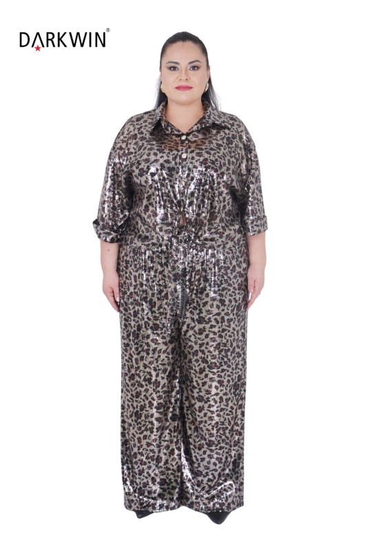 9046 DARKWIN BLUZ-PANTOLON LEOPAR - 1