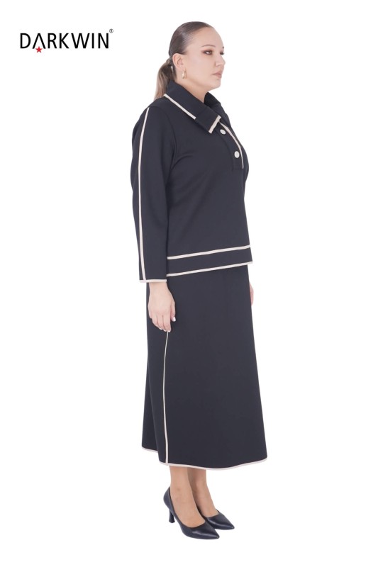 905-1 NIXNIVI BLUZ-ETEK SIYAH - Thumbnail