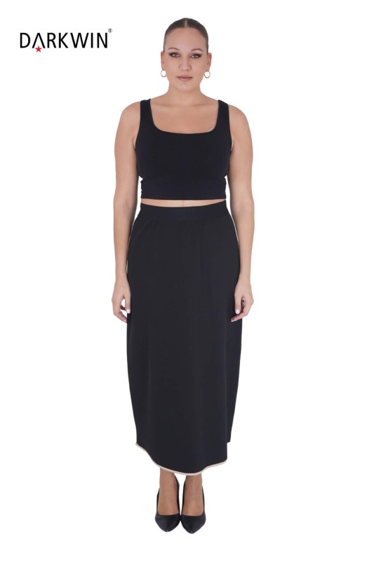 905-1 NIXNIVI BLUZ-ETEK SIYAH - Thumbnail