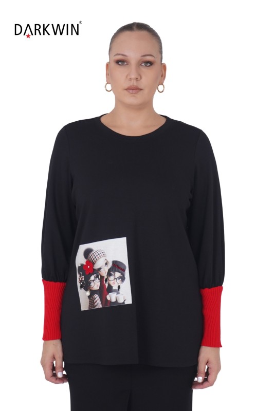 9050 CNG BLUZ BLACK-RED - CNG