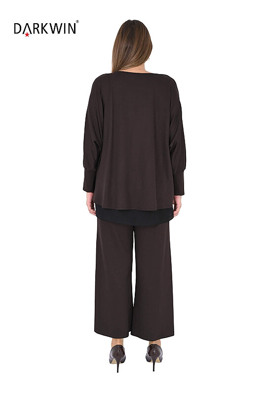9052 CNG BLUZ-PANTOLON KAHVE - 3