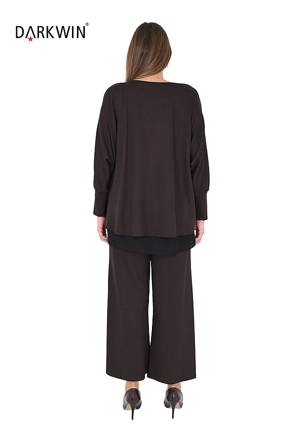 9052 CNG BLUZ-PANTOLON KAHVE - 3