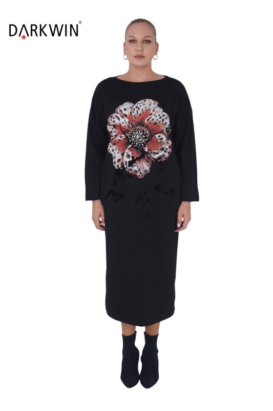 9146 DARKWIN ELBİSE SIYAH - DARKWIN