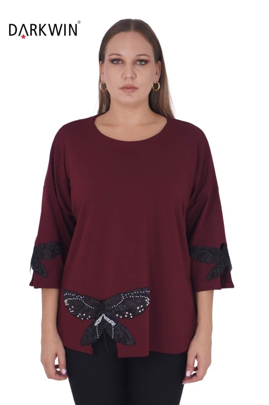 9190 DARKWIN BLUZ BORDO - DARKWIN