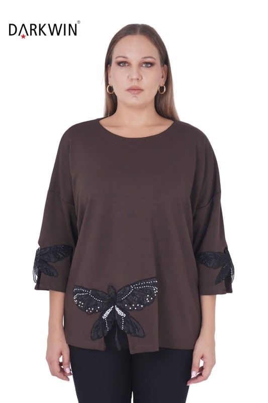 9190 DARKWIN BLUZ KAHVE - DARKWIN