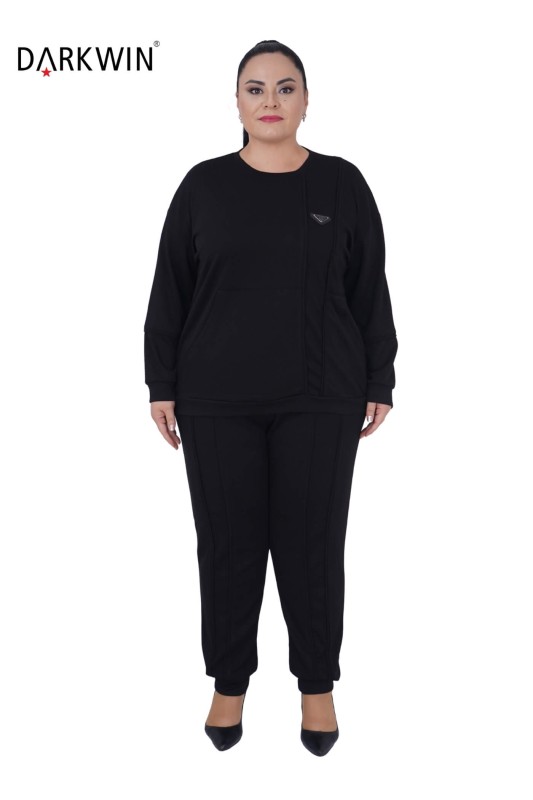 9191 DARKWIN BLUZ-PANTOLON SIYAH - 1