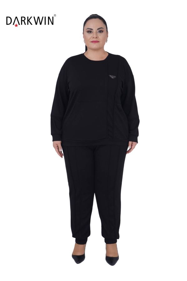 9191 DARKWIN BLUZ-PANTOLON SIYAH - 1