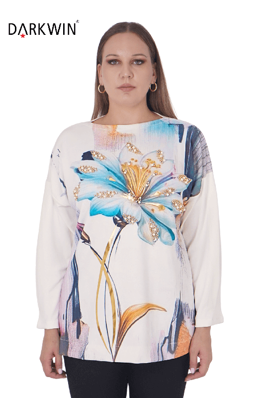 9195 DARKWIN BLUZ EKRU - DARKWIN