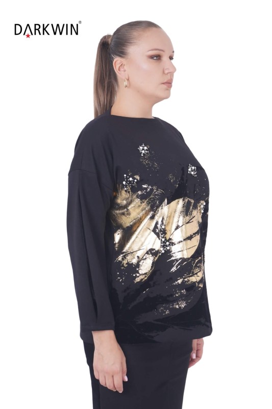 9196 DARKWIN BLUZ SIYAH-GOLD - DARKWIN (1)
