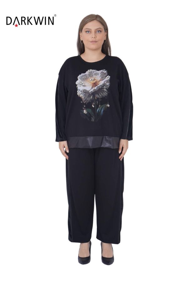 9197 DARKWIN BLUZ-PANTOLON SIYAH - 1